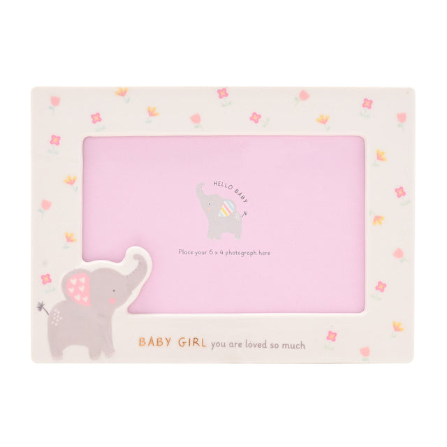 Baby Girl Ceramic Frame