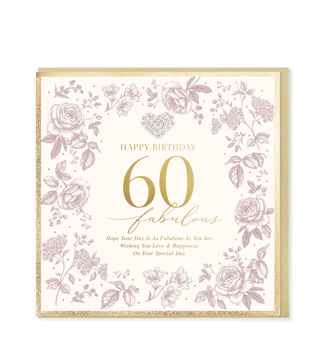 60 Fabulous Birthday Large Card