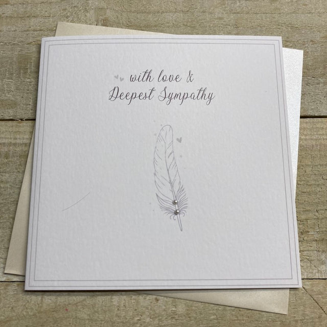 Feather Deepest Sympathy Card
