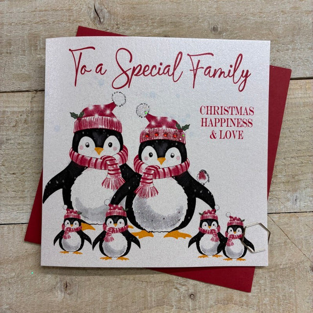 Special Family Penguin Christmas Card