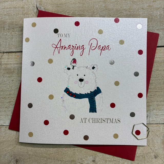 Amazing Papa Bear Christmas Card
