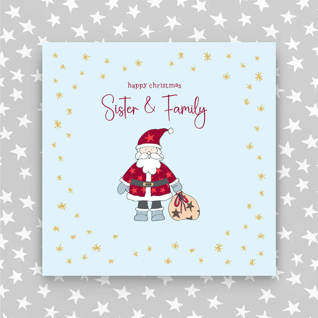 Happy Christmas Sister & Family Card