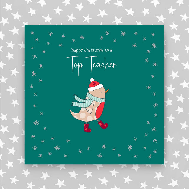 Happy Christmas To A Top Teacher Card