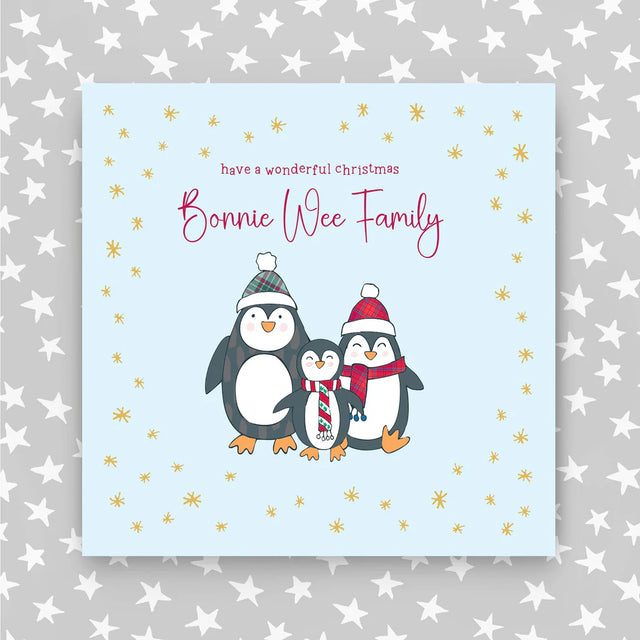 Have A Wonderful Christmas Bonnie Wee Family Card