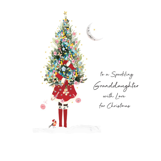 Sparkling Granddaughter Christmas Card
