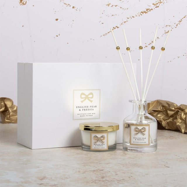 English Pair & Freesia Candle & Diffuser Set