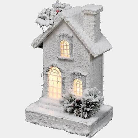 Snowy Light Up Christmas Cottage
