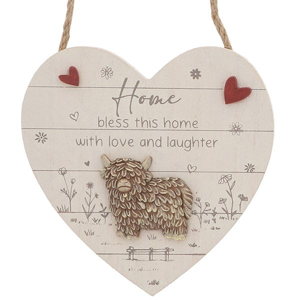 Highland Charm Hanging Heart - Home