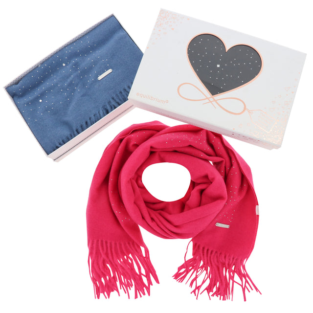 Sparkle Soft Feel Boxed Scarf - Pink