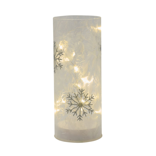 LED Tube Light with Snowflake Design - Medium
