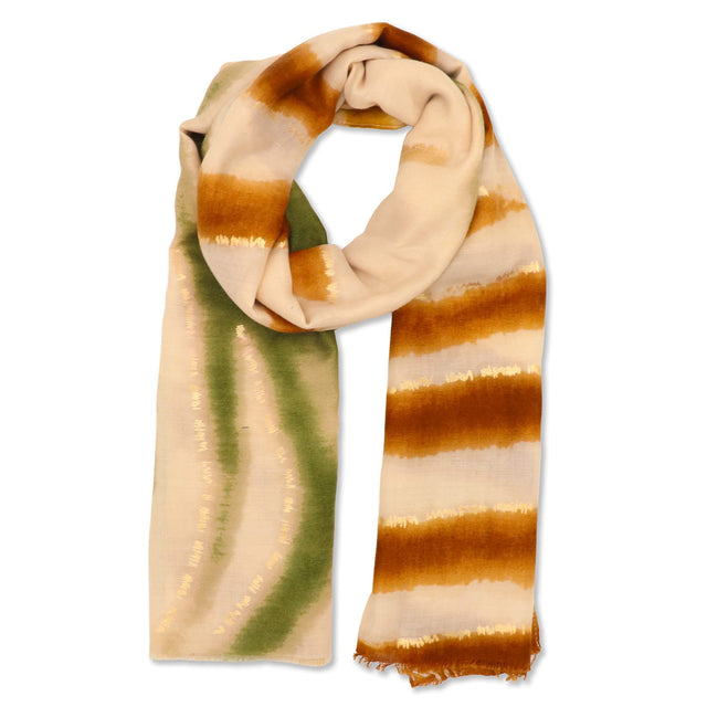 Mid Weight Abstract Animal Scarf - Taupe