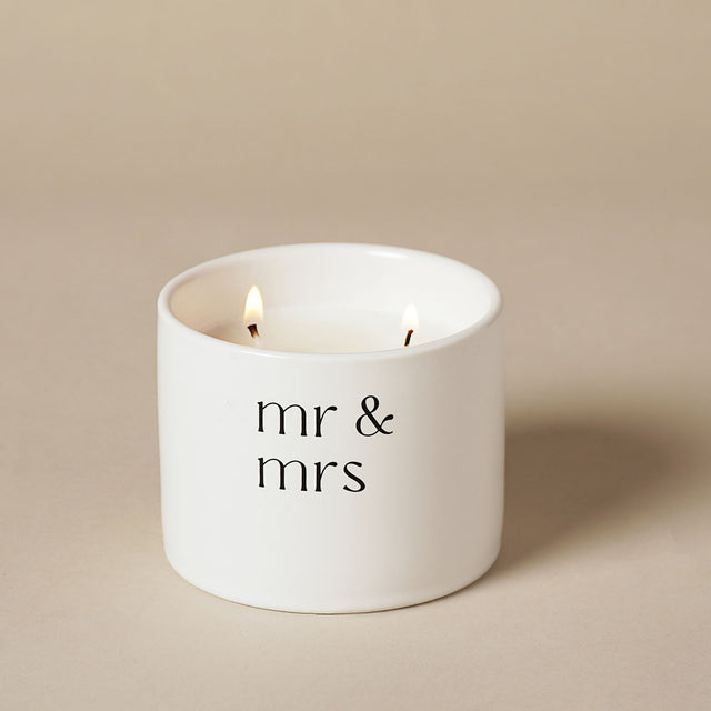 Double Wick Candle - Mr & Mrs