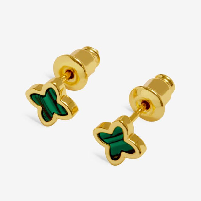Joma Green Clover Stud Earrings