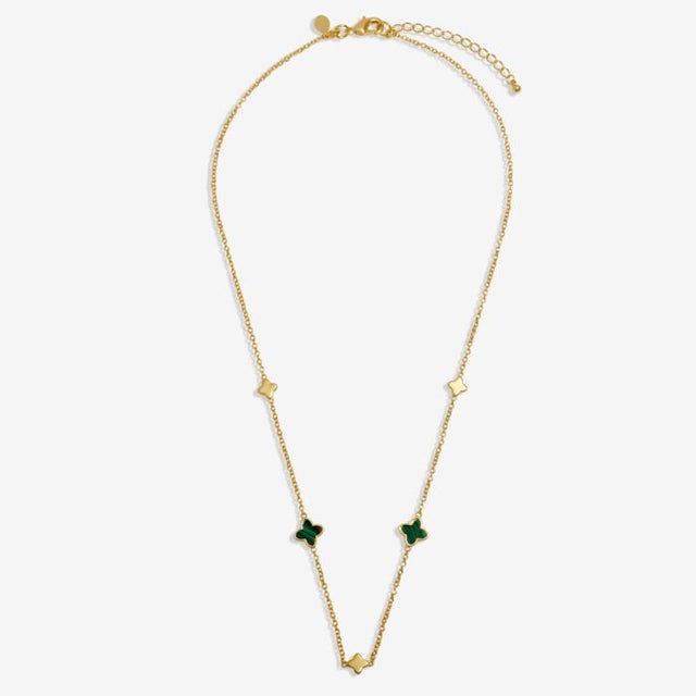 Joma Green Clover Gold Necklace