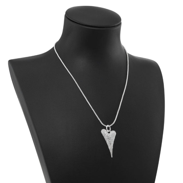 Miss Dee Silver Necklace with Crystal Heart