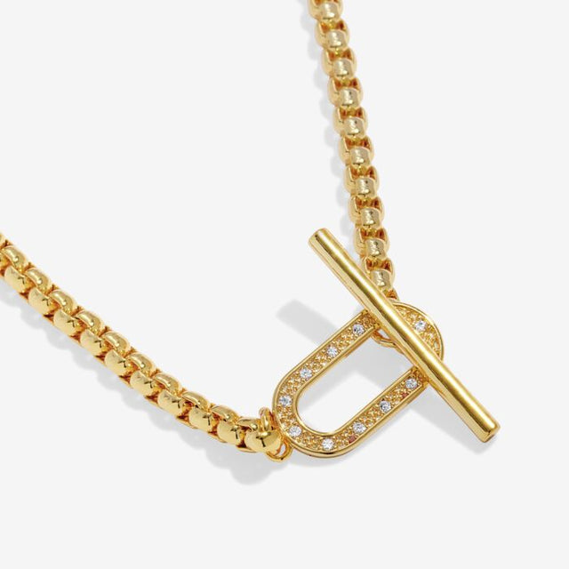 Joma Evermore Oval -T Bar Necklace - Gold