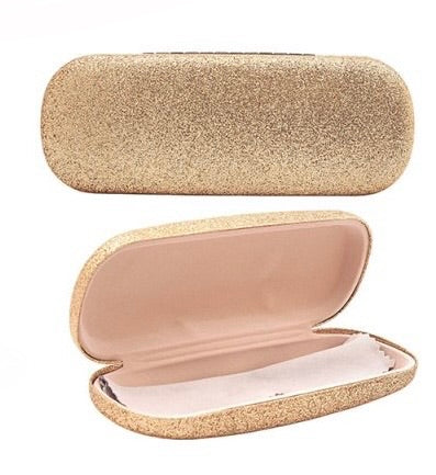 Gold Glitter Glasses Case