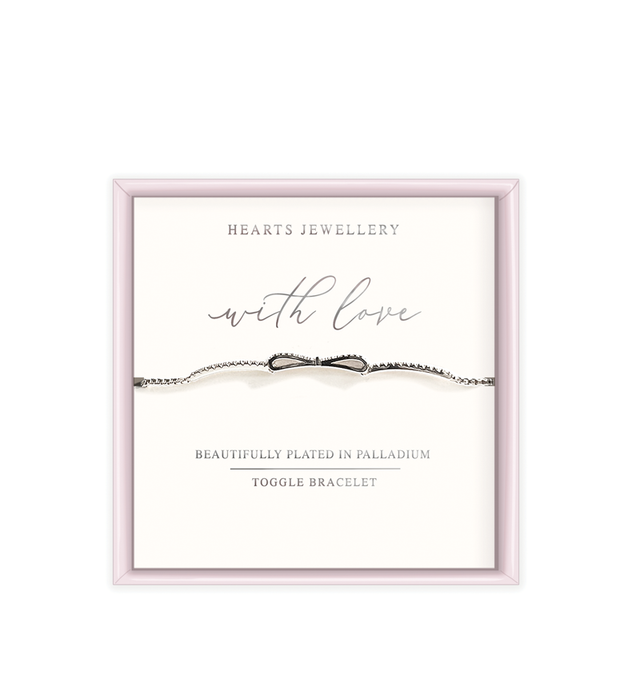 Palladium Plated Silver Bow Bracelet