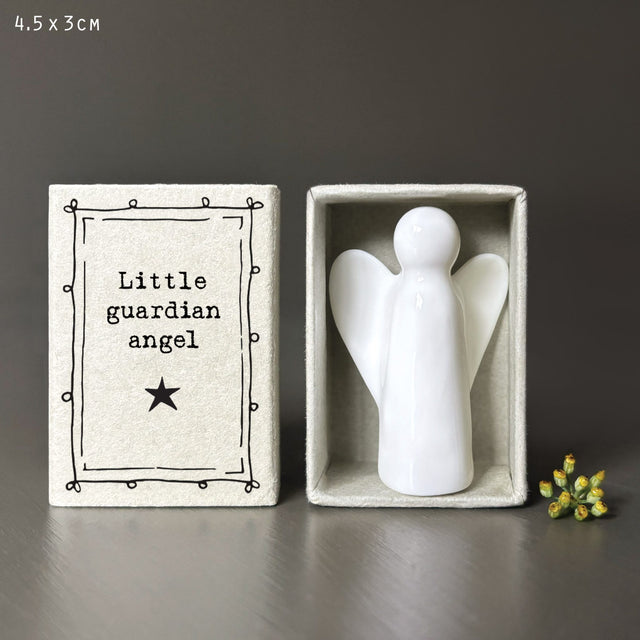 Mini Matchbox Porcelain Guardian Angel
