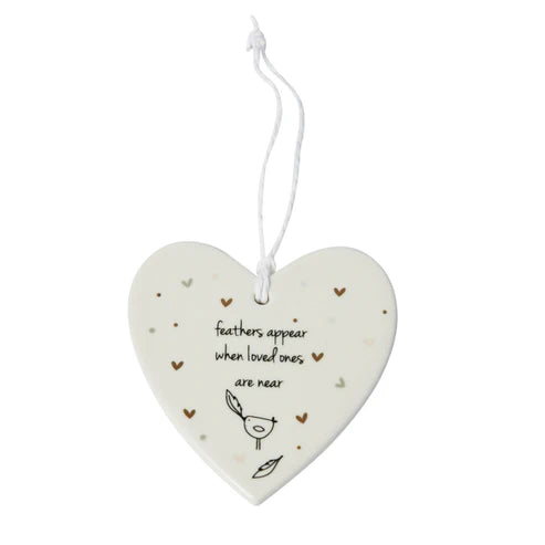 Feather Appear Ceramic Heart