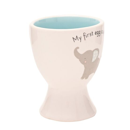 Baby 2 Piece Egg Cup & Spoon Set - Blue