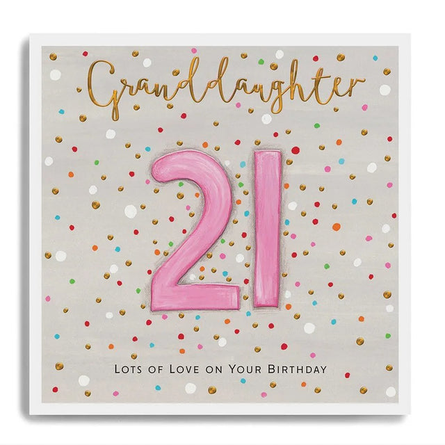 Janie Wilson Granddaughter 21st Birthday Card
