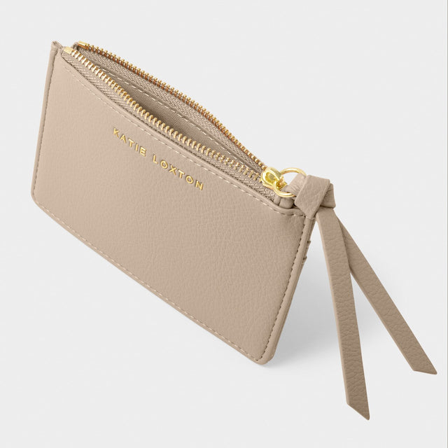 Katie Loxton Hallie Coin and Card Holder - Light Taupe
