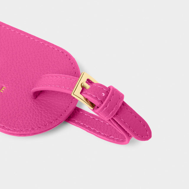 Katie Loxton Sentiment Luggage Tag - Love Travel Explore - Magenta