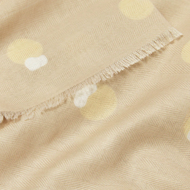 Katie Loxton Polka Dot Scarf - Soft Tan/White