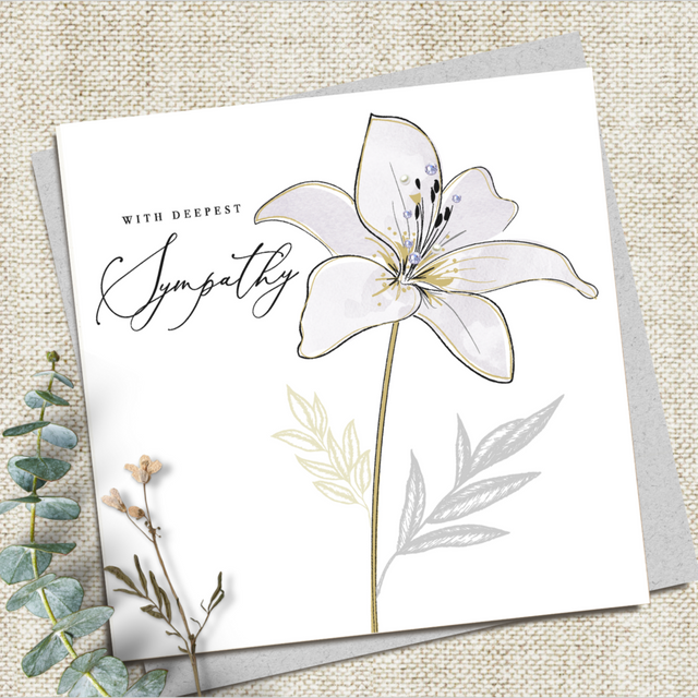 Deepest Sympathy Card - Lily