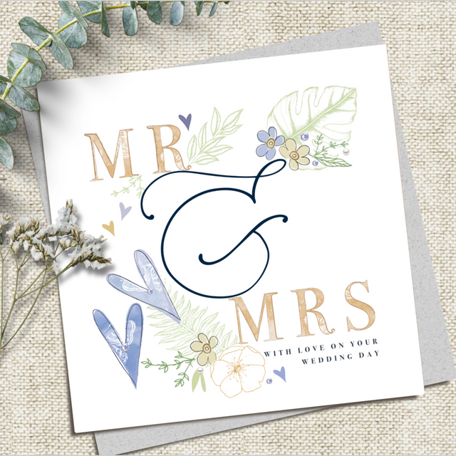 Mr & Mrs Wedding Day Card