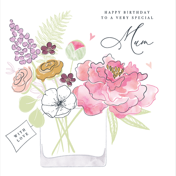 Mum Birthday Card - Flowers