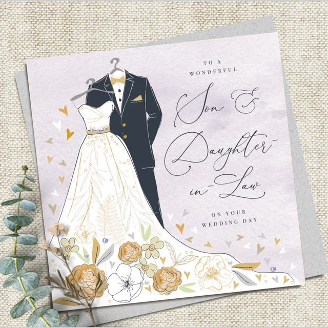Son & Daughter-in-Law Wedding Card