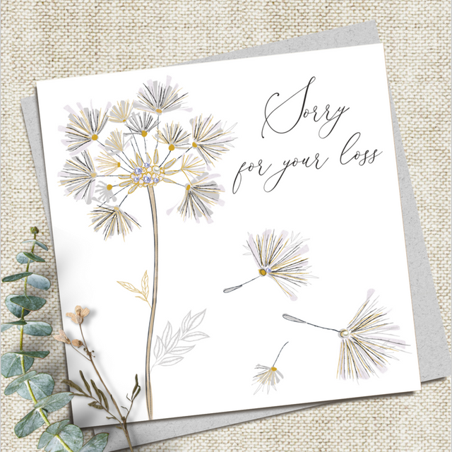 Sorry for Your Loss Card - Dandelion