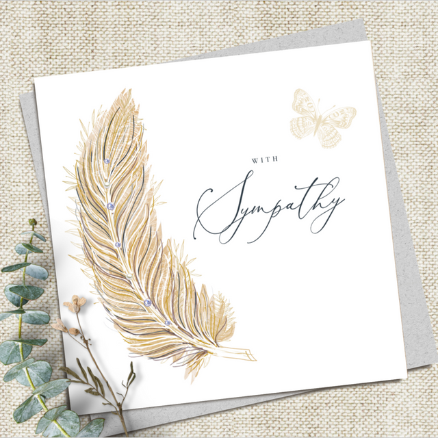 Sympathy Card - Feather