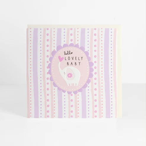 Pink Lovely Baby Elephant Card