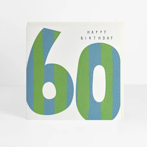 60th Birthday Stripe Card