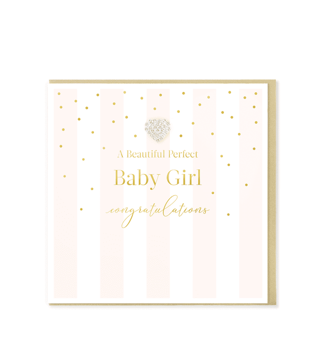 Heart Designs Baby Girl Card