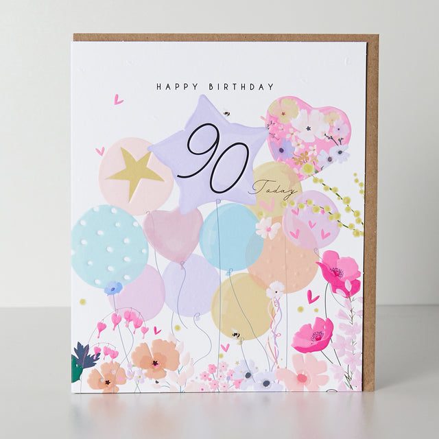 Female 90th Birthday Card