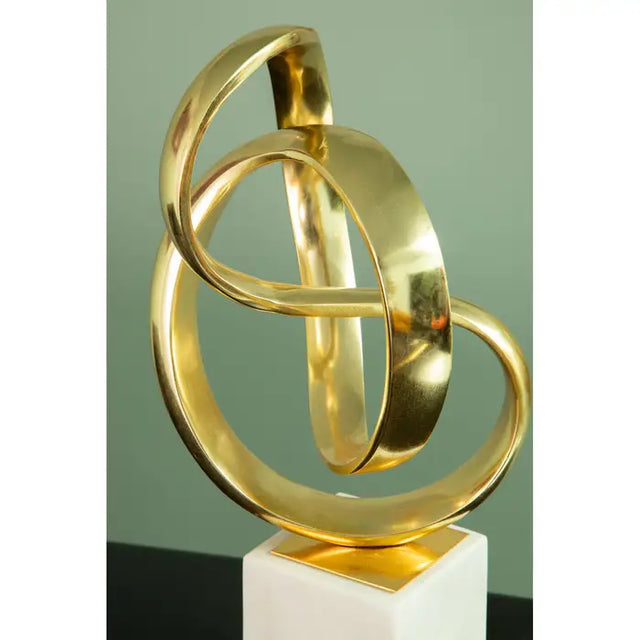 Mirano Gold Finish Knot Sculpture