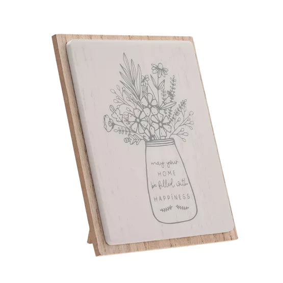 Home Filled with Happiness Plaque