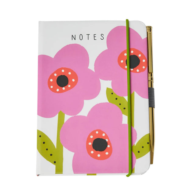 Flower Pocket Notebook with Pen