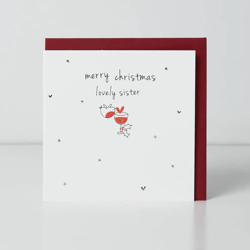Merry Christmas Lovely Sister Christmas Card