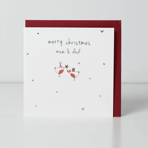 Merry Christmas Mum & Dad Christmas Card