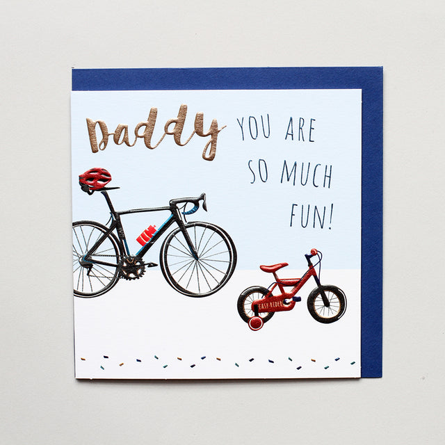 Daddy You Are Fun Card - Bikes