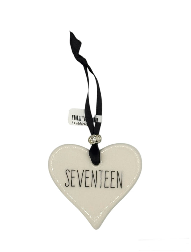 Seventeen Black Ceramic Heart
