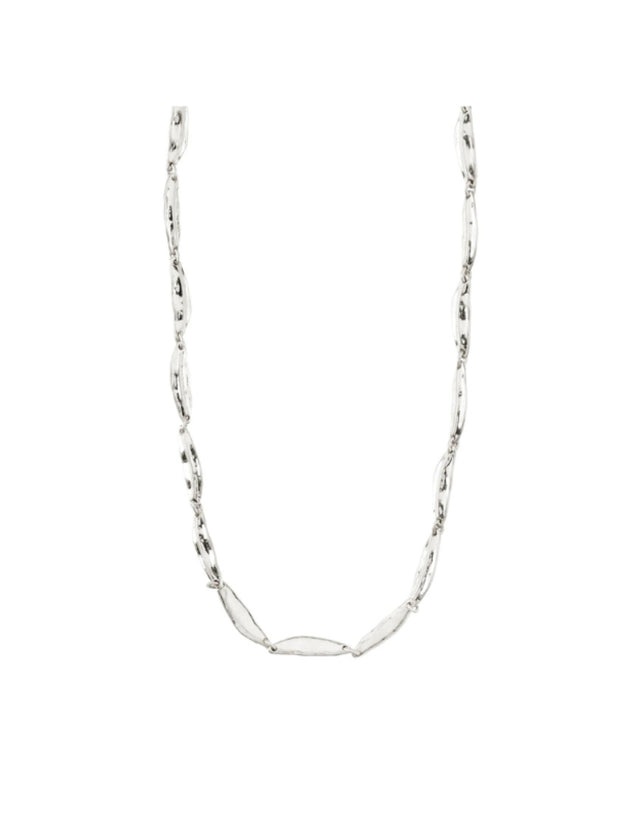 Pilgrim Echo Leaf Necklace - Silver