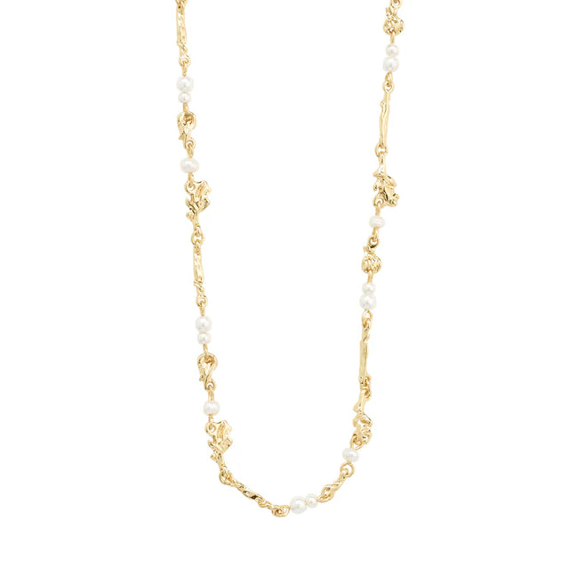 Pilgrim Focus Pearl Necklace - Gold