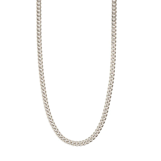 Pilgrim Fuchsia Curb Chain Necklace - Silver