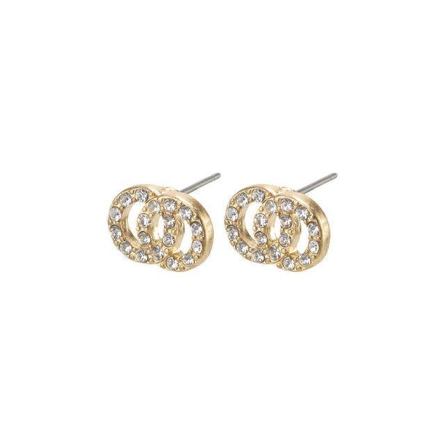 Pilgrim Victoria Crystal Earrings - Gold